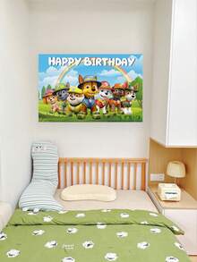 Phông nền sinh nhật chủ đề Paw Patrol, 6 kiểu dáng độc đáo với các nhân vật biểu tượng và họa tiết "Chúc mừng sinh nhật" vui tươi, vật trang trí tiệc đa năng cho các buổi lễ theo chủ đề, tiệc sinh nhật và chụp ảnh, hoàn hảo để tạo không khí vui vẻ, đáng nhớ tại bất kỳ sự kiện nào. - tranh cuộn treo - Xem 11
