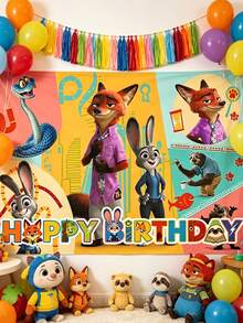 Phông nền sinh nhật chủ đề Disney cao cấp, chất liệu polyester bền chắc với hình ảnh Zootopia và các nhân vật Joy, Sadness, Anger, Disgust & Anxiety, đảm bảo sử dụng lâu dài. Được thiết kế để bền bỉ và tạo ấn tượng thị giác, phông nền sinh nhật kết hợp cao cấp này kết hợp chất liệu chất lượng cao với các thiết kế được người hâm mộ yêu thích. - Lý lịch - Xem 1