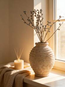 Jarrón de resina neutro adecuado para decoración de arte con flores secas, decoración del hogar estilo nórdico, adecuado para mesa de comedor, repisa de chimenea, entrada, dormitorio, jarrón estilo vintage adecuado para decoración de interiores estilo bohemio y rústico, y decoración de centro de mesa para bodas. Adecuado para jardín, césped, plantas en maceta, patio, porche, decoración de muebles, decoración de estilo hippie interesante, perfecto como regalo (Nota: tamaño del jarrón) - Nuevo modelo - Ver 8