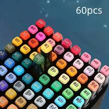 120pcs/Set Dual-Tip Colored Markers, Permanent Art Markers Suitable For Students And Adults, For Painting, Sketching, Coloring, Journaling, Note-Taking, Planning, School Supplies, Christmas, Valentine's Day, Birthday Gifts And Surprises (Refills) - Sets - View 3