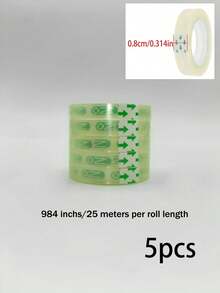 10 Rolls High Quality Clear Adhesive Tape, Suitable For Gift Wrapping, Stationery And Office Supplies, Crafts And Household Use, Compatible With Tape Dispenser, Office Desk Accessories, School Supplies And Essentials - Multiple Styles - View 14