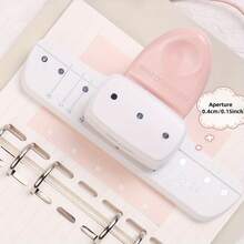 1pc Heart/Round/Square Paper Punch, Suitable For School, Office, Home Use - Pink Round Hole, 4mm Diameter - View 4