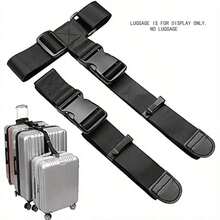 Luggage Connector Straps, Add A Bag Suitcase Strap Belt, Luggage Clip Link Toiletry Bag Travel Wash Bag Toiletry Travel Bag Makeup Storage Beach Beach Bag Vacation Holiday Essentials School Supplies Travel Essentials Ladies For College Dorm Bathroom Bag For School School Accessories School Stuff - Black - View 1
