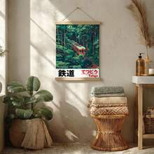 1 Tranh nghệ thuật treo tường phong cách hoài cổ, tranh in trên vải canvas kiểu Nhật Bản, tranh phong cách cổ điển châu Á, trang trí retro cho phòng ngủ, phòng khách, quầy bar, ký túc xá, quà tặng trang trí tường cho phái nữ. Khung gỗ có móc treo, có thể chọn không khung hoặc có khung. - Nhiều màu - Xem 3