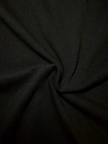 Camiseta de manga corta blanca de corte relajado con estampado gráfico de patrón retro, para mujer, combina con todo, suave. - Negro - Ver 6
