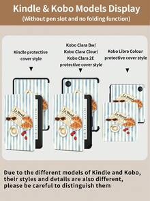Kingsung 条纹面包图案平板电脑保护套，兼容 iPad Air 8 (M4) 2026 (11 英寸)、Air 8 (M4) 2026 (13 英寸)、9.7/10.2/10.5/10.9/12.9/Pro 11、第十代、Air 8 (M4) 2026 (11/13 英寸)，也适用于 Galaxy Tab S6 Lite 10.4 英寸。适用于 Kindle Paperwhite 第十二代 2024、Kindle 第十一代 2022，防摔保护，智能支架/自动唤醒/睡眠功能。 - 彩色 - 查看 11