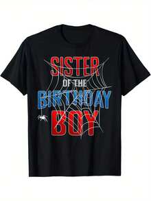 Spider Sister Spidey Birthday Matching Family Christmas T-Shirt, Men's T-Shirt,Funny Graphic T Shirts 100% Cotton Vintage Spider T-Shirt, Gothic Insect Pattern Graphic Tee, Punk Street Style Fashion Shirt, Unisex Soft Short Sleeve Crewneck Tops - Đen 4 - Xem 11
