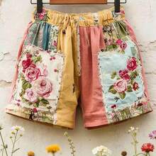 Women's Minimalist Vacation Printed Shorts - Multicolor - Ver 3