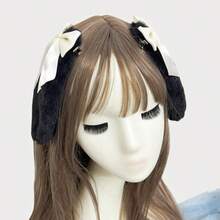Kẹp tóc tai mèo, phụ kiện đội đầu cho lễ Phục sinh, hóa trang, tiệc tùng, phong cách Lolita, kẹp tóc tai mèo bông xù, phụ kiện tóc, trang trí Halloween. - Nhiều màu - Xem 3