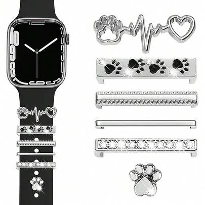 Band Decorative Ring, Universal Silicone Watch Band Decorative Ring, Decorative Studs