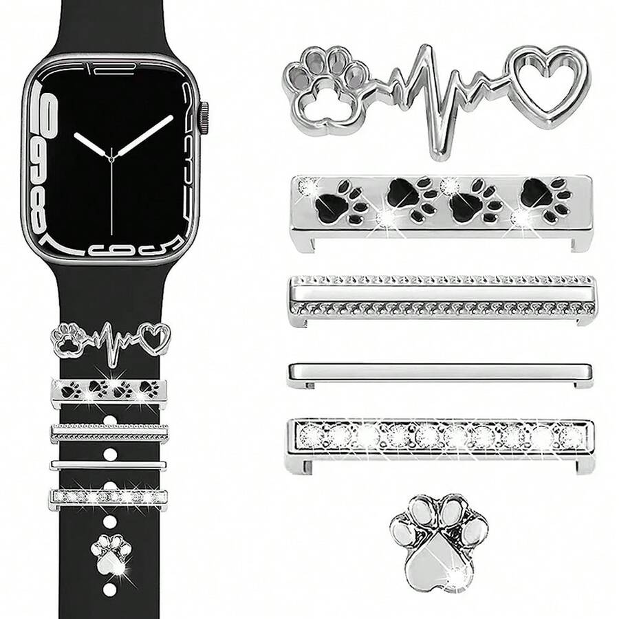 Band Decorative Ring, Universal Silicone Watch Band Decorative Ring, Decorative Studs - Multicolor - View 1