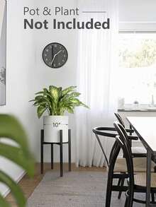 1pc Cross-Shaped Expandable Flower Pot Stand, Detachable, Indoor Living Room Floor Balcony Plant Pot Holder - Black - View 2