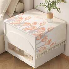 American Style Bedside Table Cloth, Rectangular Tabletop Protective Cover, Home Decor For Bedroom, Living Room, Coffee Table - View 8
