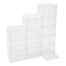 12PCS Stackable Shoe Storage Boxes - Durable Clear Display Cases - Default - View 8