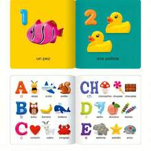 TEENYBABY Set Of 10 Spanish Picture Books For Learning Objects, Featuring Vibrant And Exquisite Illustrations And Simple Everyday Vocabulary, Perfect For Early Learners, An Excellent Learning Gift - Multicolor - View 6