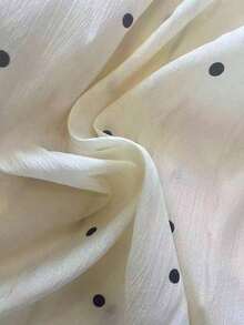 Chaqueta ligera con cremallera y dobladillo con cordón de lunares para mujer, primavera - Albaricoque - Ver 7