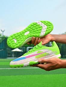 17 Styles Unisex Assassin Soccer Cleats, TF Spikes, Breathable Lightweight Non-Slip, Suitable For Artificial Turf, 5-A-Side Football Shoes, Professional Football Match & Training Boots - Assassin - Apple Green - View 13