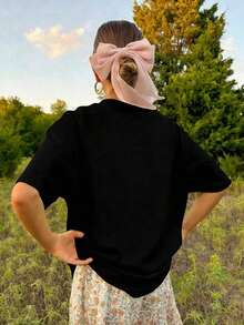 Dam-T-shirts - Svart - Visa 6