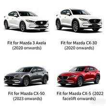 适用于CX5/CX4/6 Atenza/CX50的高品质PU皮革钥匙扣套，时尚奢华，带金属环，多种颜色可选（红、灰、绿） - 钥匙收纳器，防刮擦汽车钥匙链，易于安装 - 彩色 - 查看 4