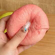 1pc Super Soft Squishable Bagel Toy, Realistic Food Stress Relief Squeeze Toy, Squishy Toy, Multi-Color Realistic Bagel Squeeze Toy, Bread Squeeze Series, Holiday Gift, Birthday Gift, Present - 彩色 - 查看 7