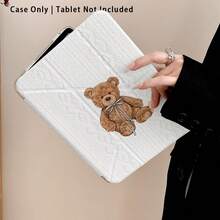 1 buah Casing Pelindung Tablet Akrilik Kristal Motif Beruang Lucu dengan Stand, Kompatibel dengan Honor/Apple/ dan Model Tablet Populer Lainnya, Dapat Dilipat Anti-Tekuk, Sudut Diperkuat Silikon, Fungsi Bangun/Tidur Otomatis, Slot Pena Terintegrasi, Stand Lipat Multi-Sudut - Perlindungan Harian Sempurna, Hadiah Ideal - MultiWarna - View 7