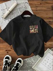 Dam-T-shirts - Svart - Visa 1