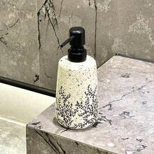 Elegant Minimalist Ceramic Liquid Soap Dispenser, White Soap Pump Bottle, Refillable Lotion/Shower Gel/Hand Wash Container, Bathroom/Rental Home Durable Ceramic Pump Bottle, Cosmetic Refillable Dispenser - 1pc White - View 7