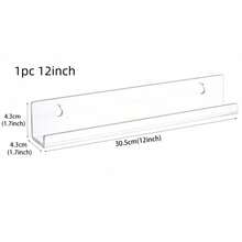 2/4/8pcs Record Wall Rack, Transparent Acrylic Suspension Rack, Available In Various Sizes, Suitable For Storing And Displaying Album Records, Wall Decoration, Children's Books, Magazines, Photos And Other Storage - Clear - View 11