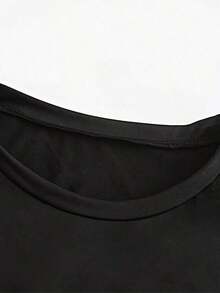Women's Crop Top With A Simple Design, Comfortable And Breathable For Everyday Wear And Leisure, Versatile For Various Occasions, Naturally Elegant, A Must-Have, An Ideal Gift Choice For Summer Parties, Local Delivery - 黑色 - 查看 4