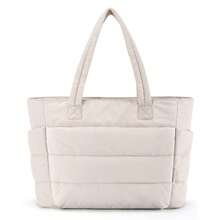 New Women's Quilted Tote Bag, Multi-Functional Compartment Organizer Bag With Cup Holder And Laptop Sleeve, Suitable For Daily Commute, Travel Essentials, Valentine's Day Gift For Women - Multicolor - View 16