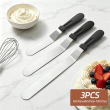 3pcs Cake Scraper Set,Stainless Steel Icing Scraper Set For Decorating And Smoothing Cream - 6 Inch, 8 Inch, 10 Inch Cake Decorating Tools,For Home Kitchen, Restaurant, Party,Holiday,Wedding Supplies,Kitchen Gadgets, Back To School, Christmas Gifts - View 10