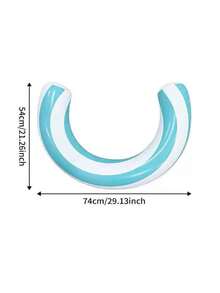 1pc Thick PVC Striped Candy U-Shaped Inflatable Swim Ring, Semi-Circle Arch Shaped Adult Swimming Float, Durable Summer Water Toy For Swimming Pool Party, Beach, Photo Taking - Multiple Colors and Varieties - View 3