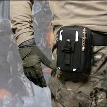 戰術 EDC 腰包，高強度尼龍腰袋附 MOLLE 系統，多功能收納整理包，適合戶外健行、露營、狩獵和軍事愛好者 - 彩色 - 查看 1