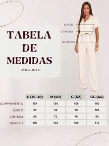 Women's Long Tailored Linen Set - Cropped Blouse And Pants - LINO BLANCO ROTO - Ver 8