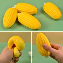 Corn Cob Squeeze Toy, Realistic Food Shaped Stress Relief Toy, Soft Slow Rebound Squeeze Toy, Office Desk Toy, Party Gift, Graduation And Summer Gift For Teens And Adults - A - View 5