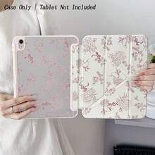 1個粉色花卉蝴蝶結雙面平板保護殼，適用於 IPad Pro 11"/10.9" 第10代 2022、Air 13" (M3 2025)、Air 11" (M3 2025)、11" (A16 2025)、Galaxy Tab S10+/S9/A9、Galaxy A9/S9/S7/S18+、Matepad - 彩色 - 查看 7