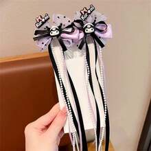 Kẹp tóc hoạt hình màu tím SANRIO Kurumi, phụ kiện tóc nơ mới, kẹp tóc mái dễ thương cho bé gái, quà tặng sinh nhật, phụ kiện đội đầu Kawaii - Xem 6