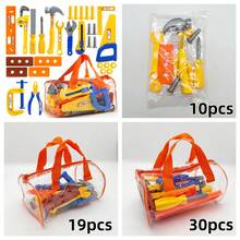 10/20/30pcs Family Toy Toolbox Set Screwdriver, Realistic Tool Children Toy, Suitable For Boys And Girls Interactive Play At Home, Birthday Gift [Random Color] - Multicolor - View 5