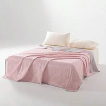 Ultra-Soft Summer Lightweight Blanket - Breathable, Sweat-Wicking Solid Color Throw For Office & Air-Conditioned Rooms - Perfect For Hot Sleepers - Watermelon Pink - View 6