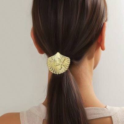 1 pieza Elementos oceánicos, decoración de metal, diadema con coleta, viento fresco, alta elasticidad, banda de goma, diadema, concha, diadema simple, diadema para mujeres