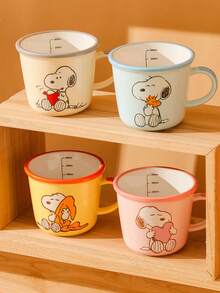 1pc Snoopy Cartoon Ceramic Mug, 340ml Cute Coffee Cup, Multi-Color Optional, Microwave , Perfect For Breakfast Milk, Office & Home Use, Great Gift For Peanuts Fans - Multicolor - View 5