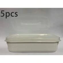10 piezas Juego de recipientes reutilizables para almacenamiento de alimentos, 5 recipientes + 5 tapas, cajas de almacenamiento para refrigerador, recipientes para congelador con tapas, apilables, cajas de conservación de alimentos, recipientes para congelar carne, cajas para mantener la frescura de las frutas, cajas bento - Multicolor - Ver 11