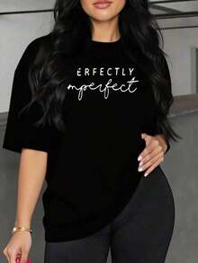 And  Women's Graphic T-Shirt | Basic Style For Women + Perfectly Flawless Printed Design | 100% Cotton | Comfortable And Soft | Suitable For Everyday Wear And Holiday Gifts | White Crew Neck T-Shirt | Made And Shipped In Mexico | Unisex Men's T-Shirt Tops Sweatshirts For Women Y2k T-Shirt Shirt - 黑色 - 查看 9