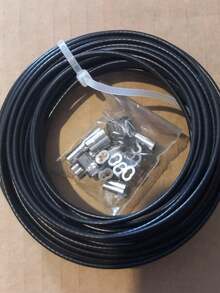 Outdoor Plastic Coated Steel Wire Rope, Suitable For Clothesline, Cat Leash, Tent Rope, Sunshade Net Rope - Black - View 8