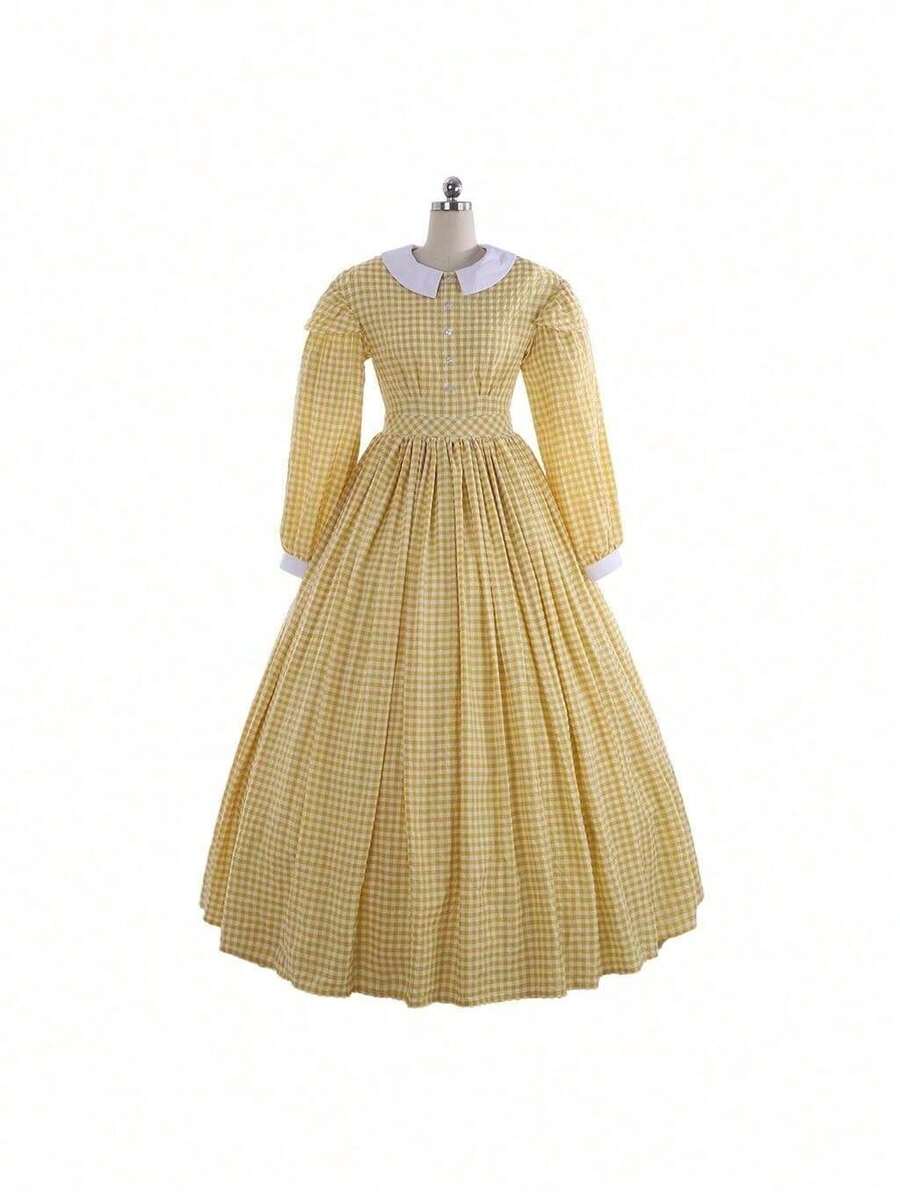 Cosplay Clothing - Yellow Checkered - View 1