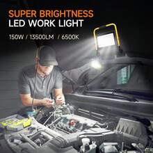 Foco de Trabajo LED con Cable de 4M 150W 13500LM Enchufes Con Interruptor Estanco IP65 Impermeable 6500K - 150 W - Ver 2