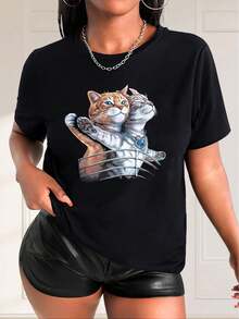 Women T-Shirts - Black - View 1