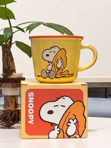 1pc Snoopy Cartoon Ceramic Mug, 340ml Cute Coffee Cup, Multi-Color Optional, Microwave , Perfect For Breakfast Milk, Office & Home Use, Great Gift For Peanuts Fans - Multicolor - View 13