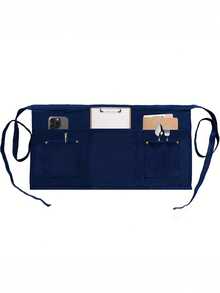 1PC 5-Pocket Server Apron - Rivet-Accented Unisex Short/Half Apron, Suitable For Cafes, Restaurants, Kitchens, And Home Use - Multicolor - View 16