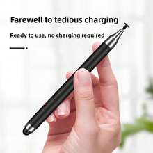 3pcs Capacitive Touch Stylus Pens, 2-In-1 Design With Round Disc Tip + Silicone Tip, Compatible With Smartphones And Tablets - Multicolor - View 3